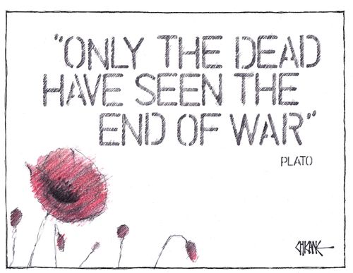 Only the dead have seen the end of war.