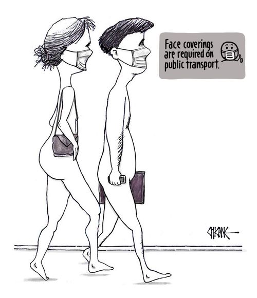 Face coverings are required on public transport.