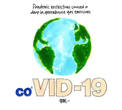 Pandemic restrictions caused a drop in greenhouse gas emissions