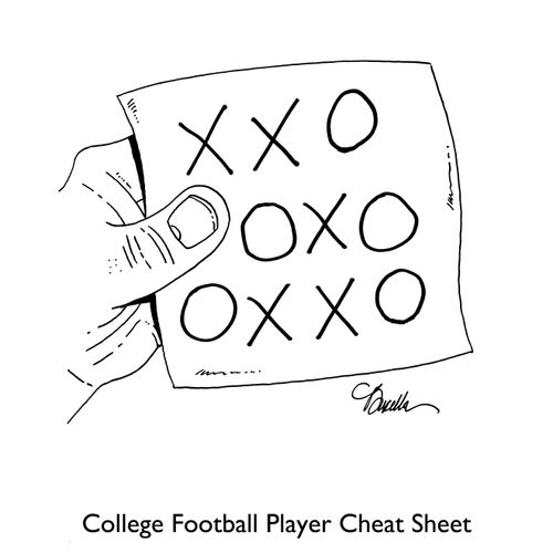 College Football Player Cheat Sheet