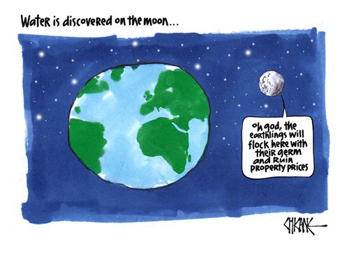 Water is discovered on the moon....