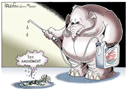 Anti-protest laws and the 1st Amendment