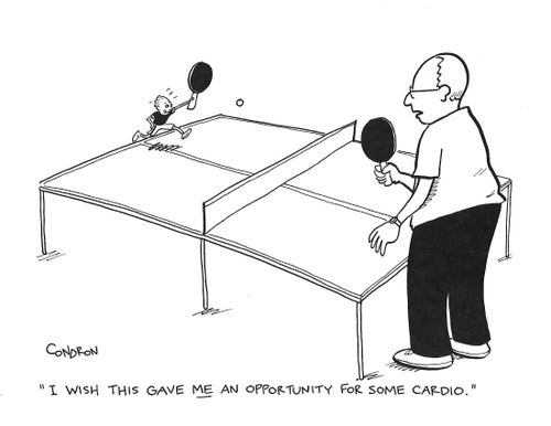 "I wish this gave me an opportunity for some cardio."