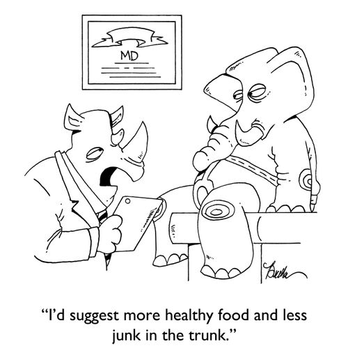"I'd suggest more healthy food and less junk in the trunk."