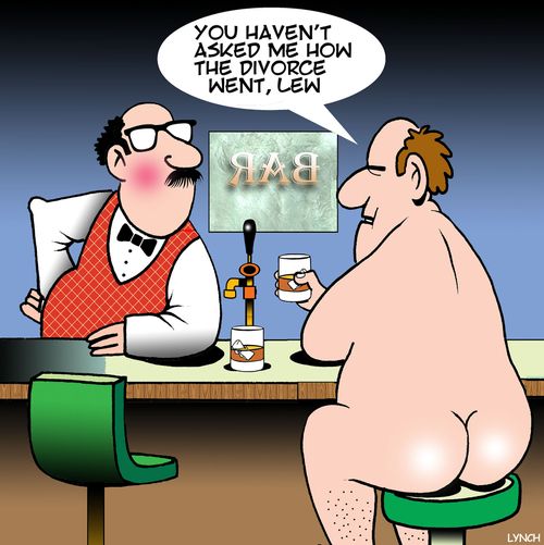 "You haven't asked me how the divorce went, Lew."