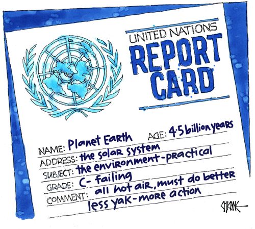 United Nations: Report Card -  Environment C-Failing