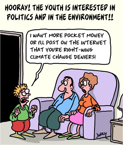 Hooray! The youth is interested in politics and in the environment!!