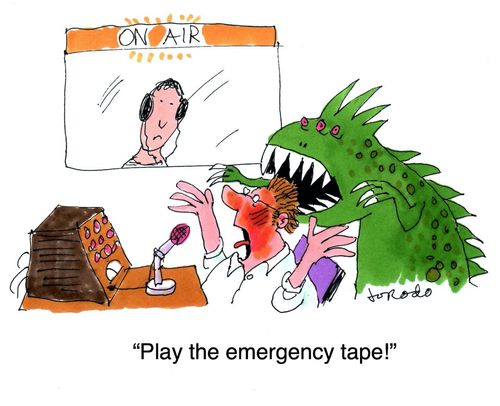 "Play the emergency tape!"