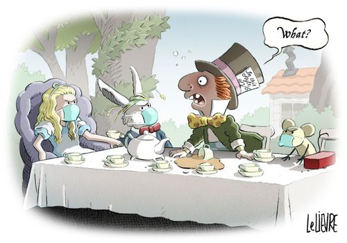 Mad Hatter not wearing his mask