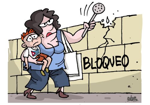 Cuban Mother Against US blockade