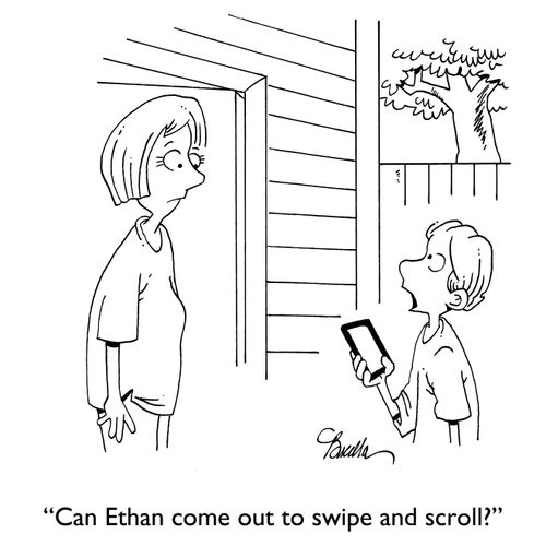 "Can Ethan come out to swipe and scroll?"