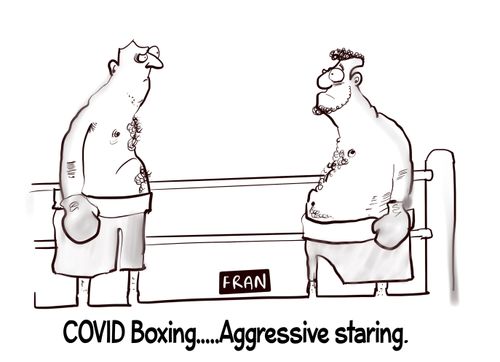 COVID Boxing. . . Aggressive Staring.