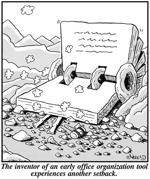 The inventor of an early office organization tool experiences another setback.
