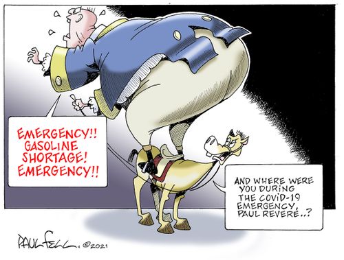 "Emergency!!! Gasoline Shortage! Emergency!!"