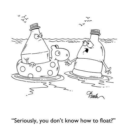 "Seriously, you don't know how to float?"