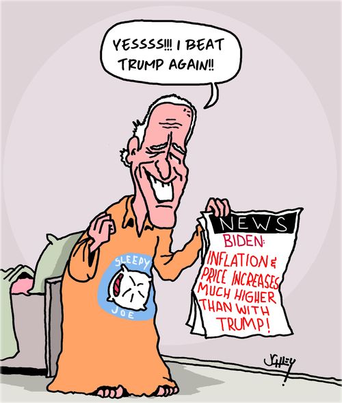 "Yes! I beat Trump again!!"