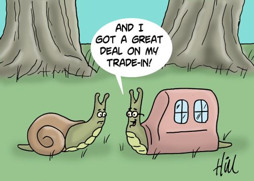 "And I got a grade deal on mu trade-in!"
