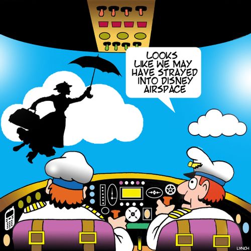 "Looks like we may have strayed into Disney airspace."