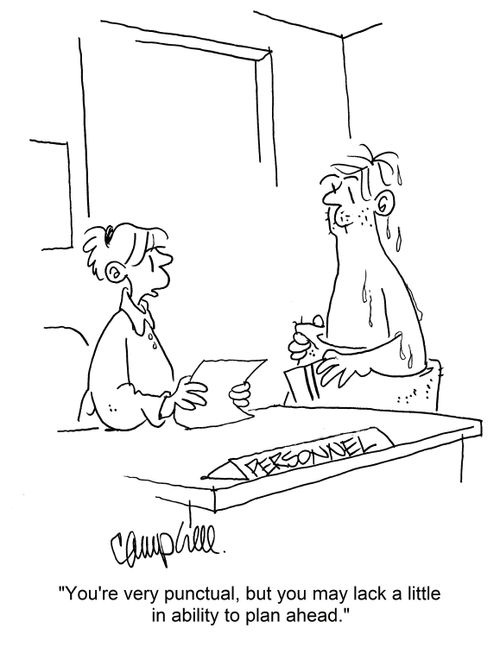 "You're very punctual, but you may lack a little in ability to plan ahead."