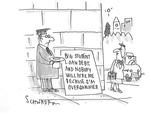 Big Student Loan Debt And Nobody Will Hire Me Because I'm Overqualified.