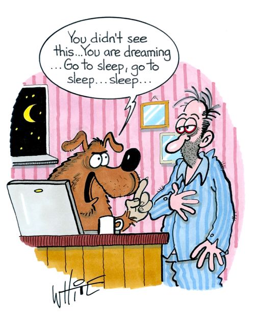 "You didn't see this... You are dreaming... Go to sleep, do to sleep... sleep..."