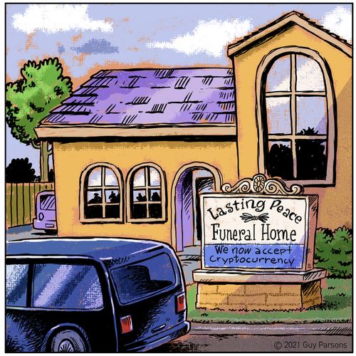 Lasting Peace Funeral Home: We now accept cryptocurrency.