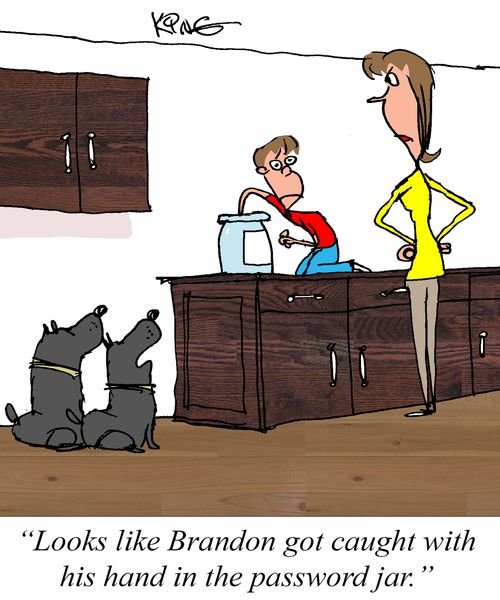 "Looks like Brandon got caught with his hand in the password jar."