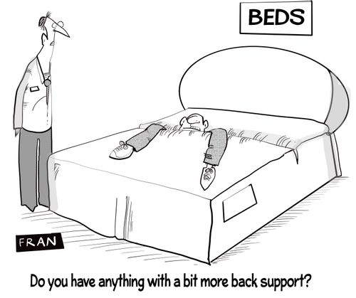 "Do you have anything with a bit more back support?"