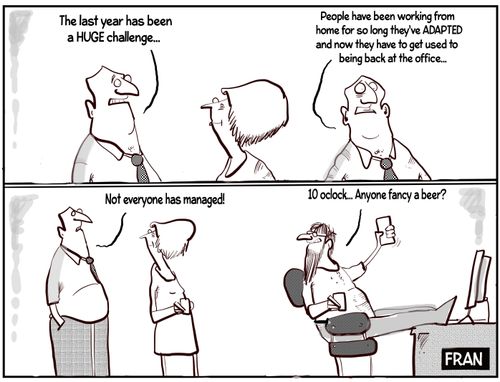 "This last year has been a HUGE challenge. . . People have been working from home for so long they've adapted and now they have to get used to being back at the office. . ."