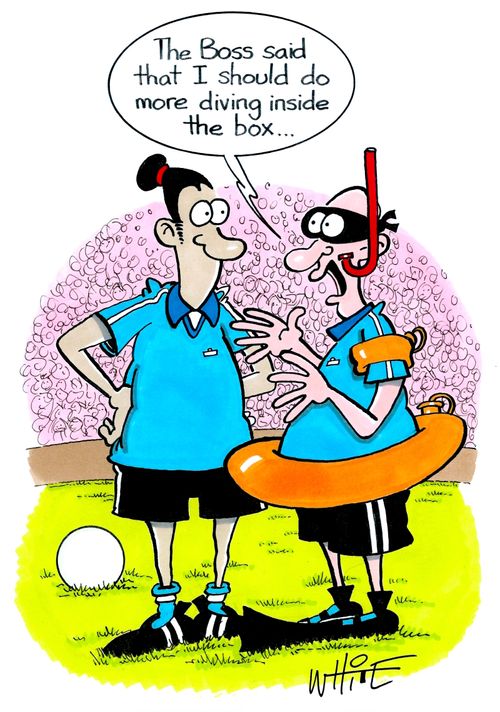 "The Boss said that I should d more diving inside the box..."
