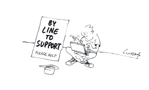 By line to support