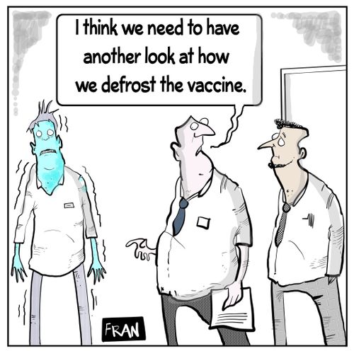 "I think we need to have another look at how we defrost the vaccine."