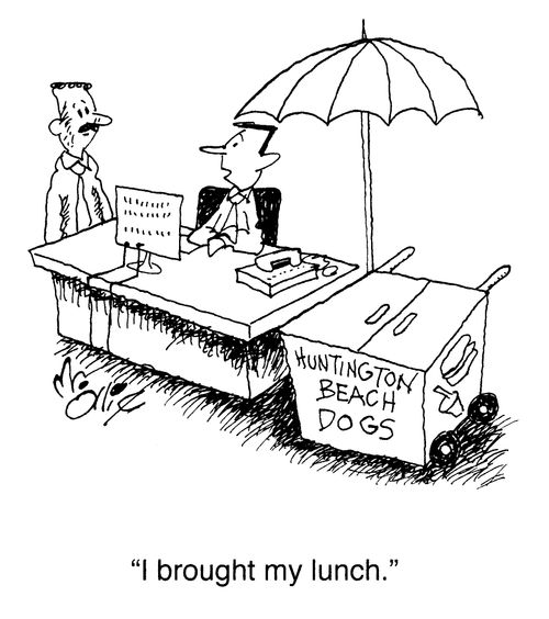 "I brought my lunch."