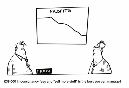 "£38,000 in consultancy fees and 'sell more stuff' is the best you can manage."