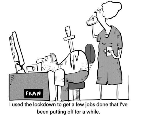 "I used the lockdown to get a few jobs done that I've been putting off for a while."