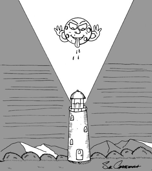 Moon and Lighthouse