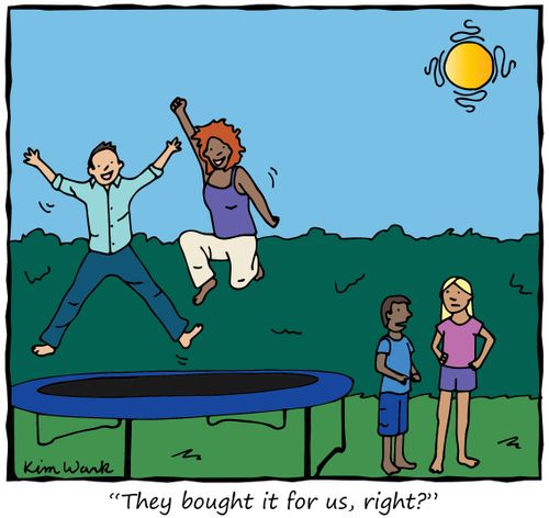 "They bought it for us, right?"