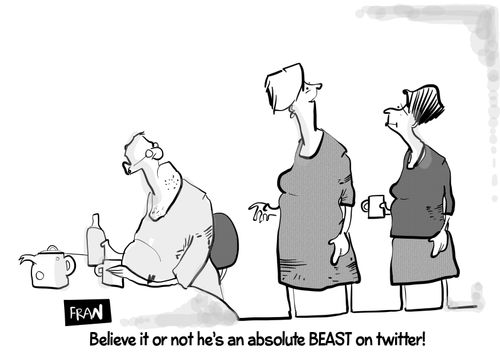 "Believe it or not he's an absolute BEAST on twitter!"