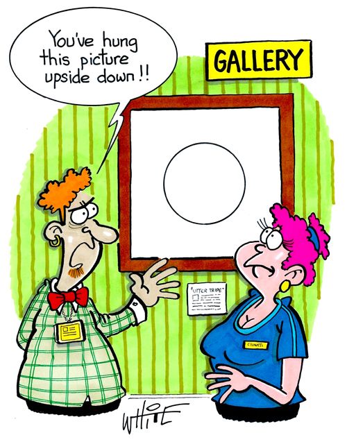 "You've hung this picture upside down!!"
