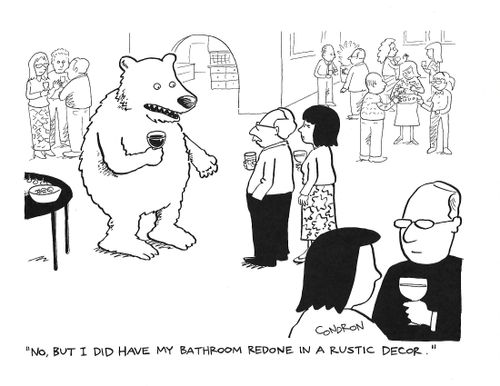 "No, but I did have my bathroom redone in a rustic decor."