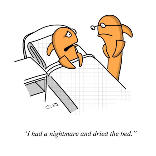 "I had a nightmare and dried the bed."