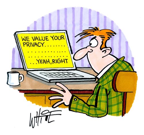 We value your privacy. . . . . yeah, right.