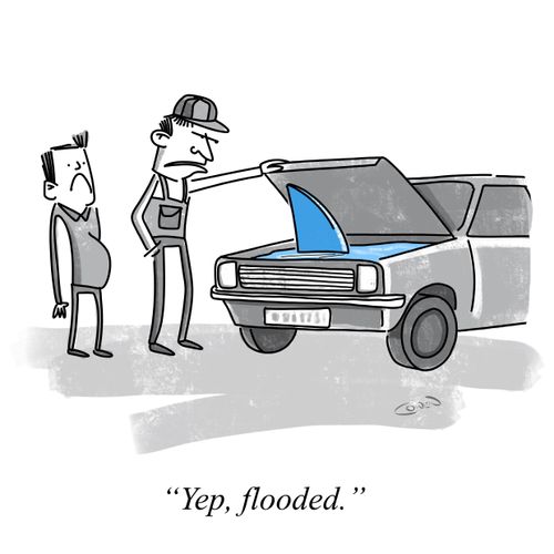 "Yep, flooded."
