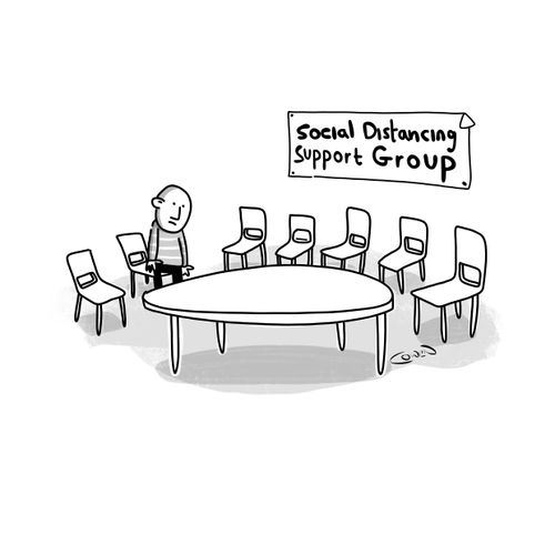 Social distancing support group
