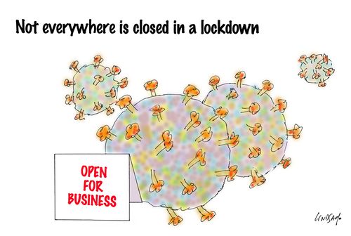 Not everywhere is closed in a lockdown. . .