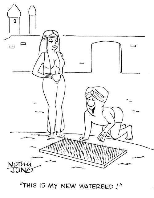 "This is my new waterbed!"