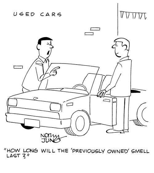 "How long will the 'previously owned' smell last?"