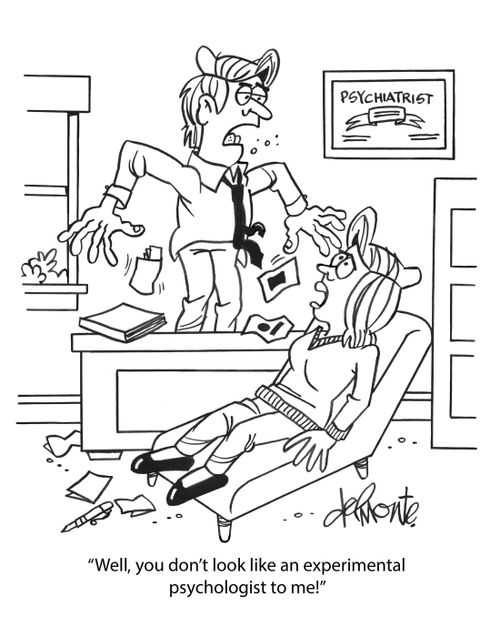 "Well, you don't look like an experimental psychologist to me!"