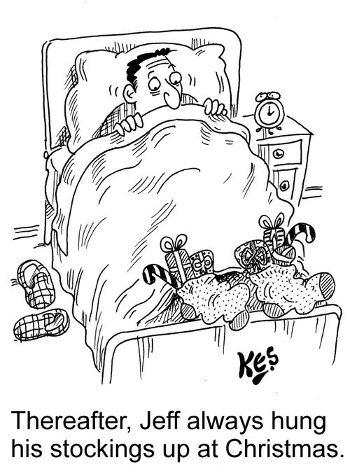 Thereafter, Jeff always hung his stockings up at Christmas.