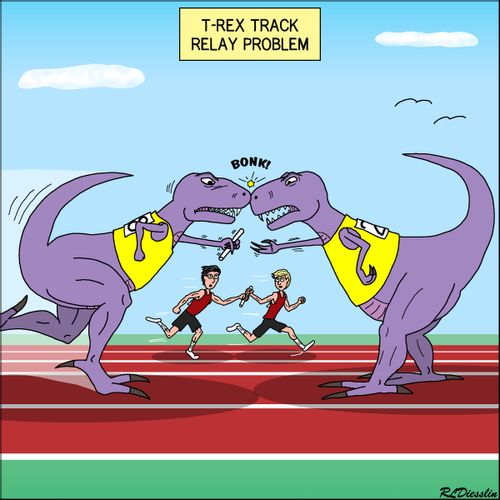 T-Rex Track Relay Problem